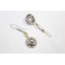 Handmade Earrings 925 Sterling Silver Filigree Design Golden Topaz Gem Stone E20